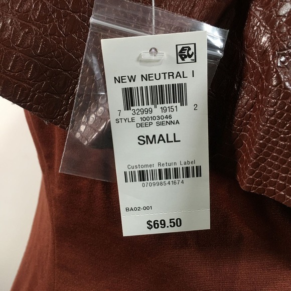 INC Sleeveless Asymmetrical Neckline Top, Women's Size S - Deep Sienna Brown - Picture 6 of 12